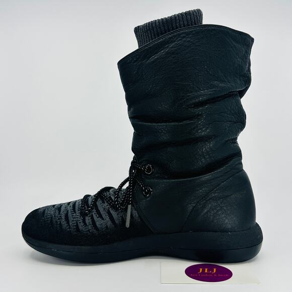 Nike Women's Roshe Two High Flyknit Sneaker Boots 'Black' 861708-001 Size 7.5 - Picture 8 of 11